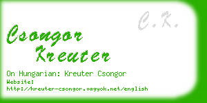 csongor kreuter business card